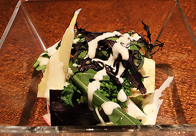 <br /><br />京都府産若筍と季節野菜の彩りサラダ クリームドレッシング<br />